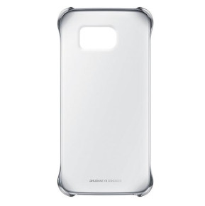 Луксозен твърд гръб ултра тънък кристално прозрачен оригинален EF-QG920 за Samsung Galaxy S6 G920 сребрист кант
